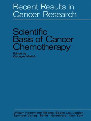 cover image of Scientific Basis of Cancer Chemotherapy